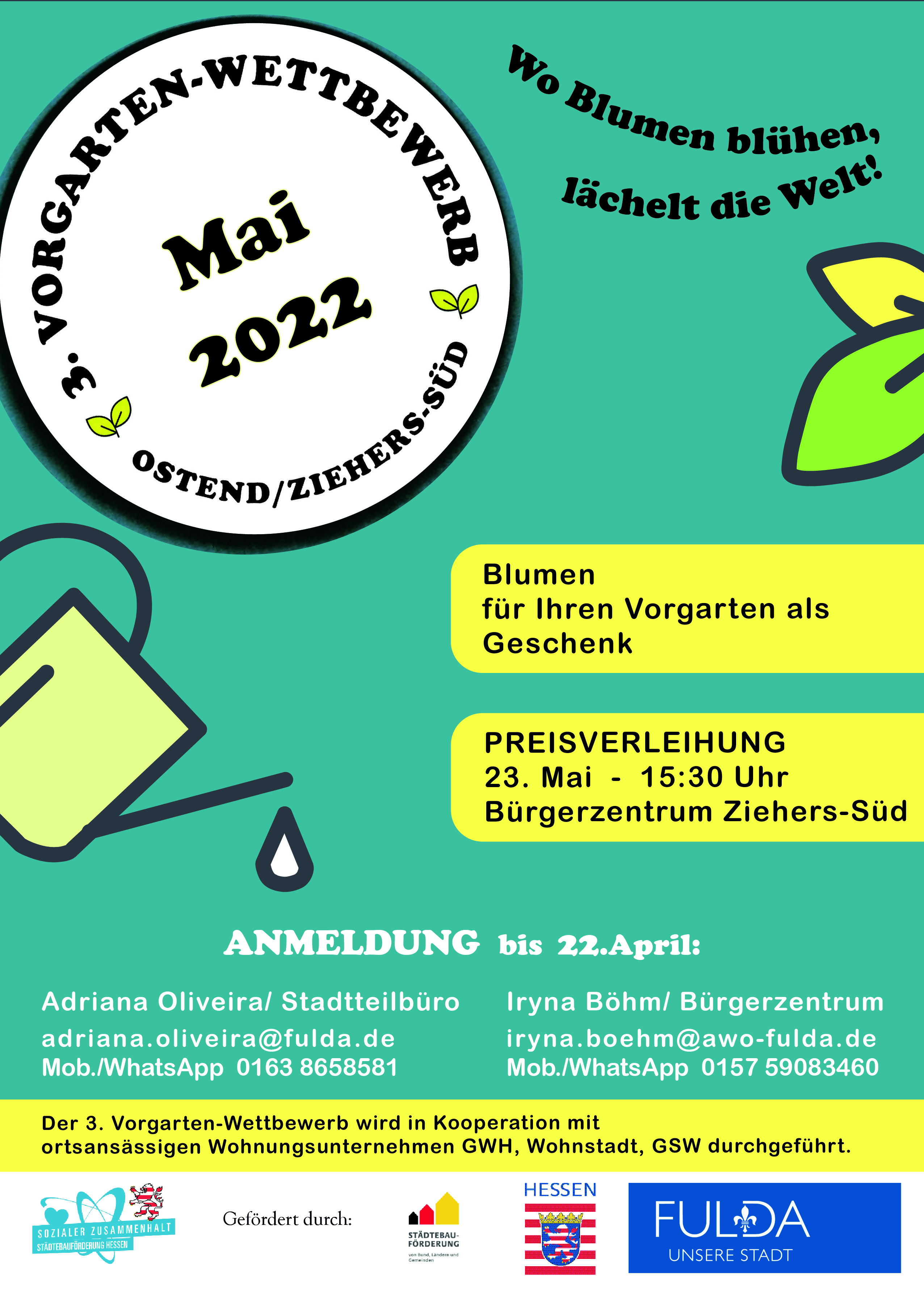 Vorgarten Wettbewerb Mai 2022 Plakat DIN A4 angepasst STABOS 01