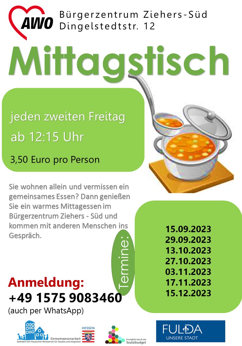 Mittagstisch Flyer