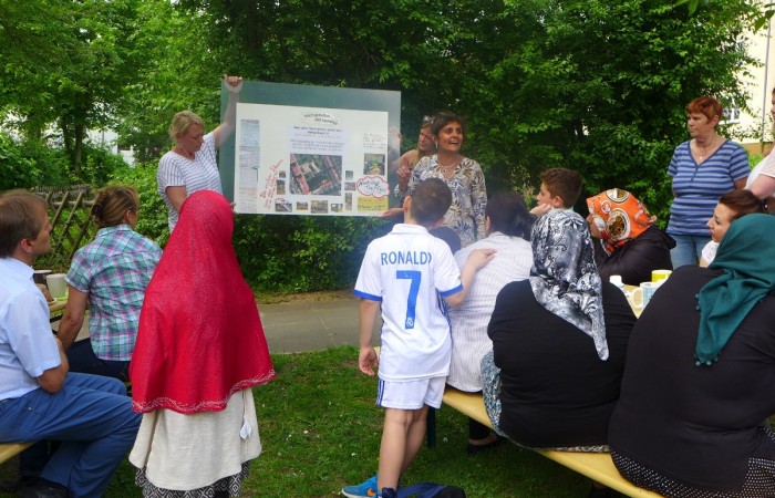 Der Spielplatz wird neu gestaltet.